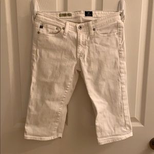 AG white jean shorts size 26